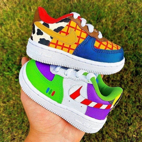 Hand Painted Toy Story Air Force 1 for Baby Toddler and Kids