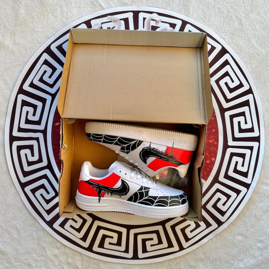 Custom Spiderman AF1 Sneakers – Hand-Painted Design
