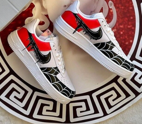 Custom Spiderman AF1 Sneakers – Hand-Painted Design