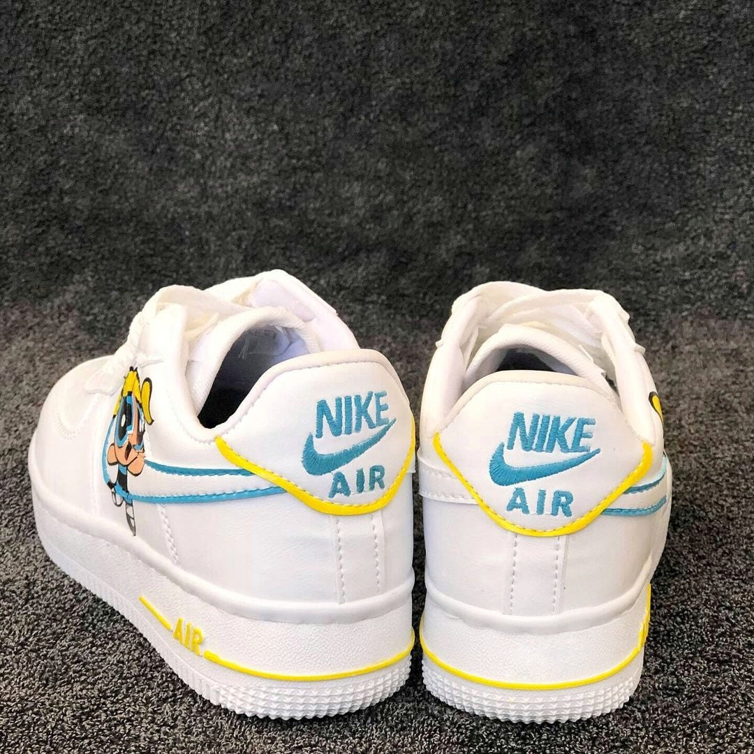 Bubbles Powerpuff Girls Custom Air Force 1 Sneakers- Children and Adult Shoes