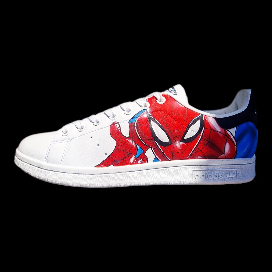 Custom Spiderman & Iron Man Hand Painted Stan Smith Sneakers