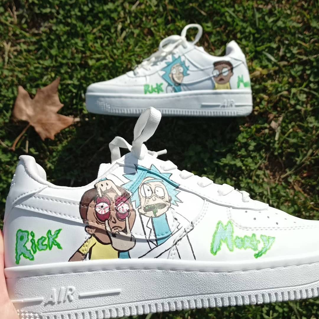 Custom Rick and Morty Air Force 1 Shoes- (Children and Adult Sizes)