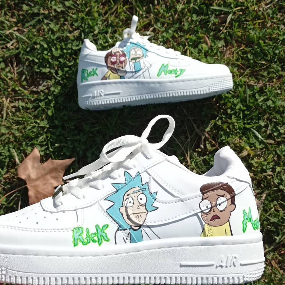 Custom Rick and Morty Air Force 1 Shoes- (Children and Adult Sizes)