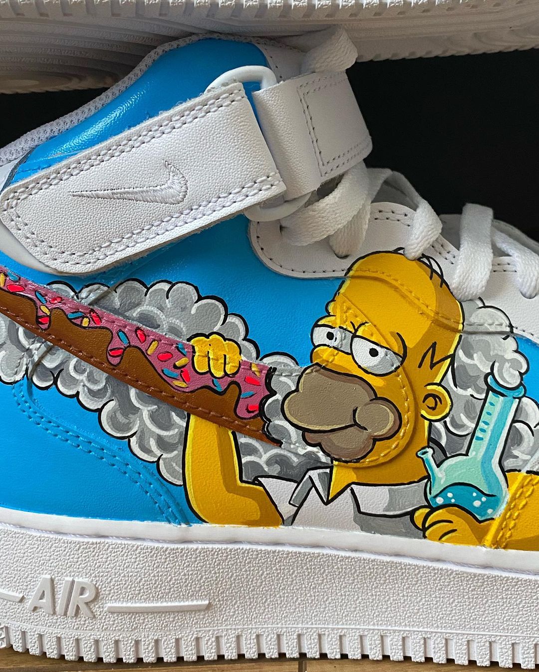 Custom Simpsons High Top Air Force 1s