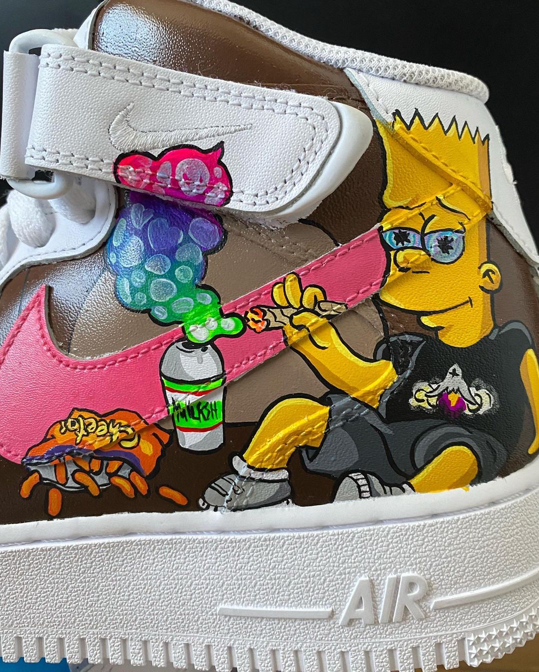 Custom Simpsons High Top Air Force 1s