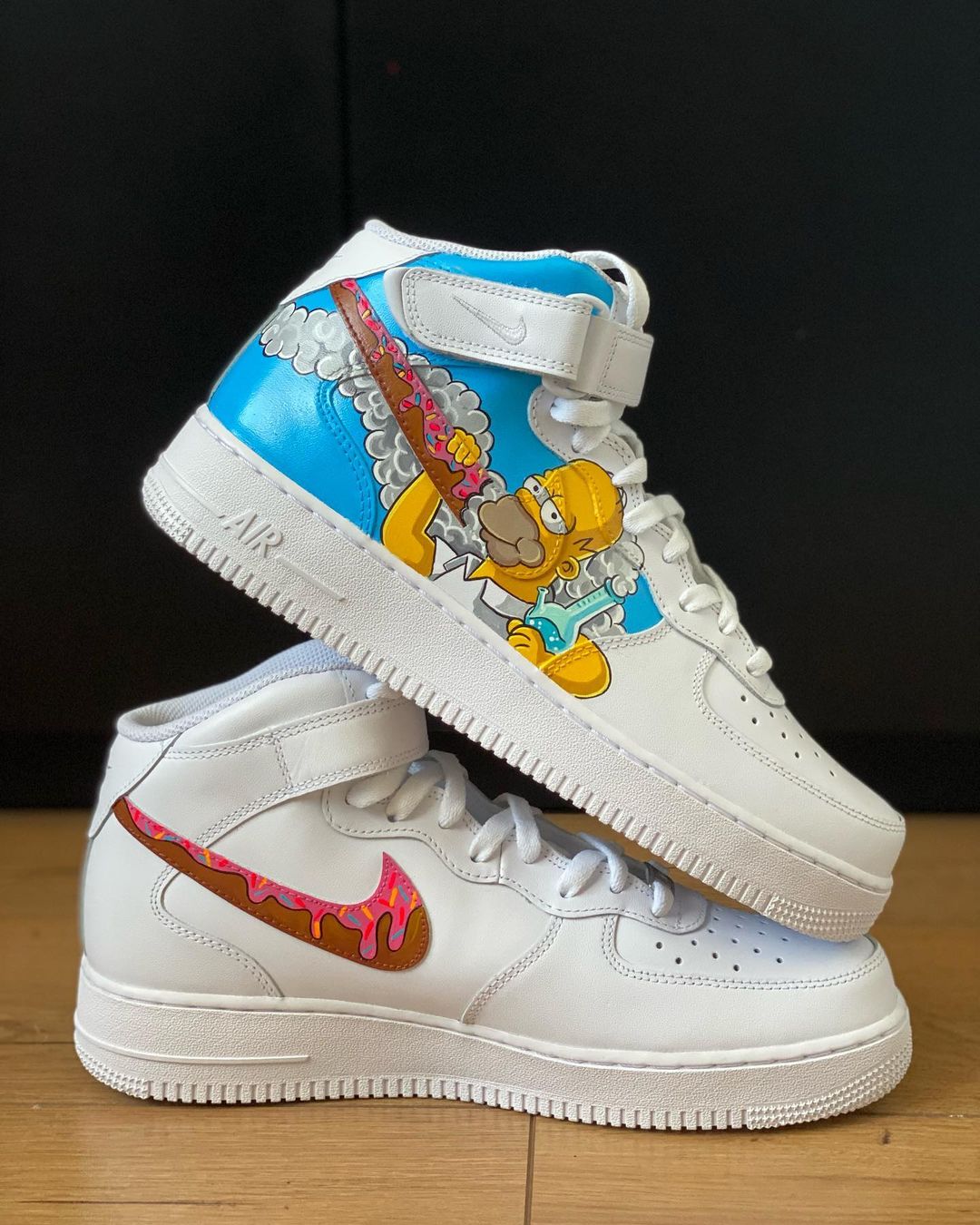 Custom Simpsons High Top Air Force 1s