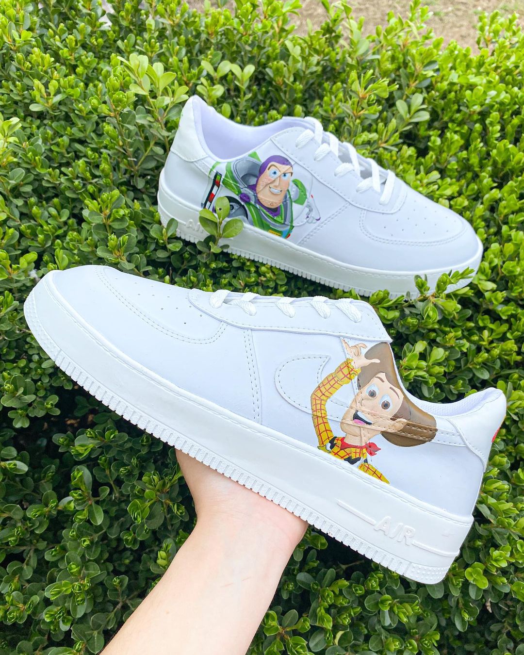 Toy Story Air Force 1 Custom Sneakers Hand-Painted Sheriff Woody & Buzz Lightyear Design