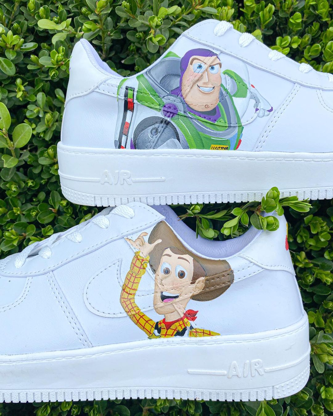 Toy Story Air Force 1 Custom Sneakers Hand-Painted Sheriff Woody & Buzz Lightyear Design