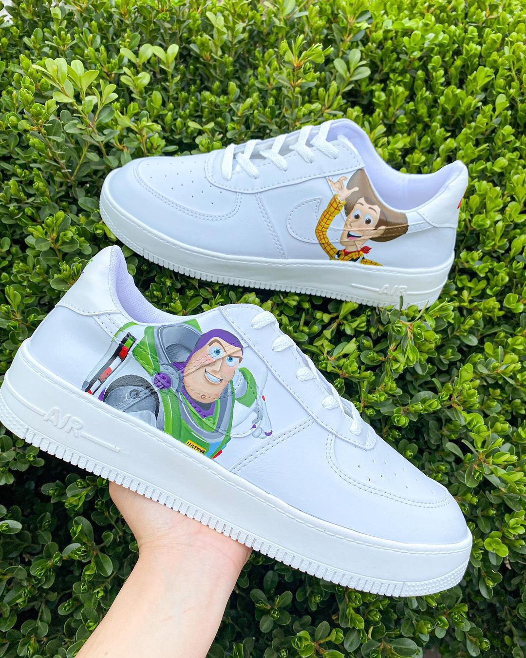 Toy Story Air Force 1 Custom Sneakers Hand-Painted Sheriff Woody & Buzz Lightyear Design