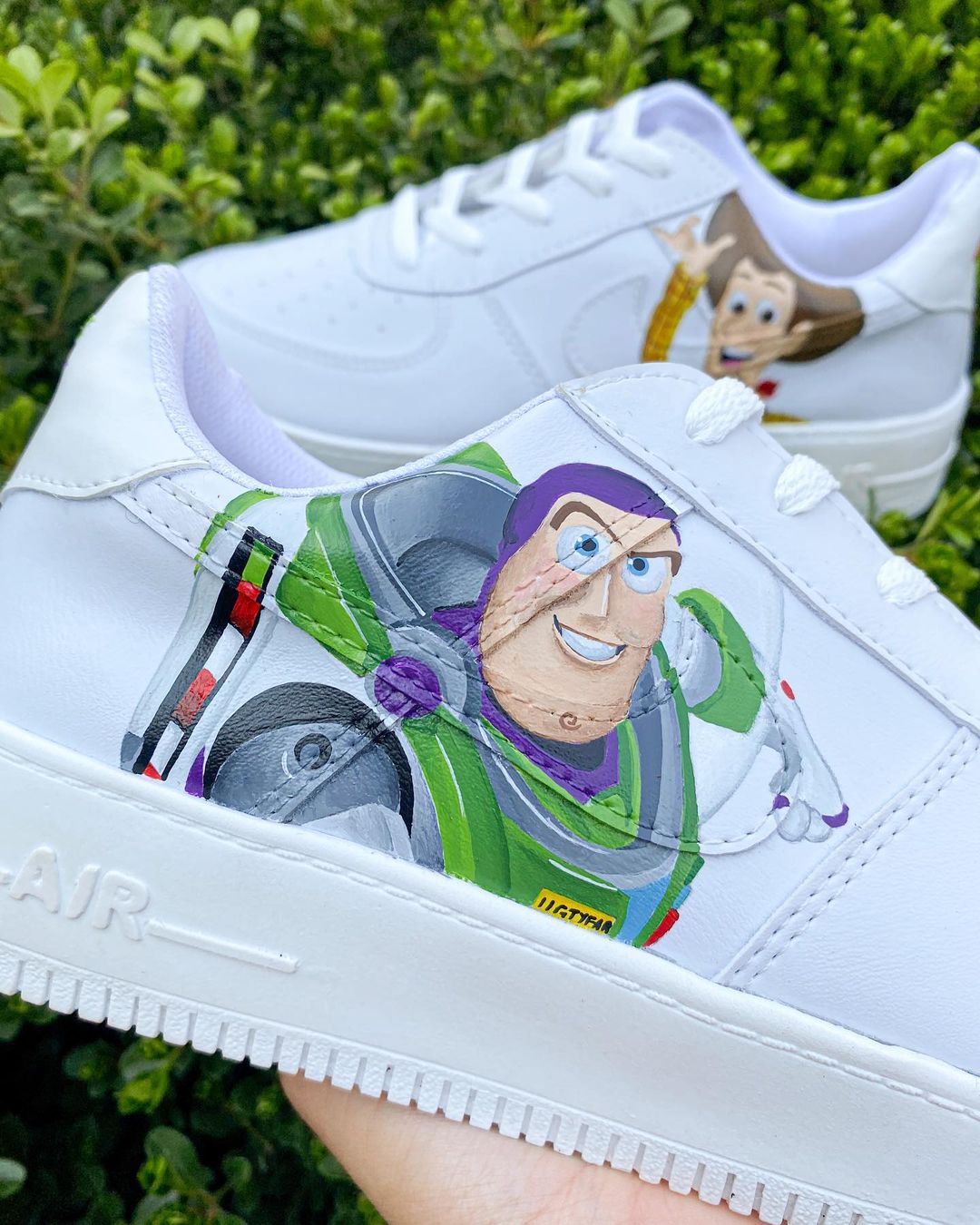 Toy Story Air Force 1 Custom Sneakers Hand-Painted Sheriff Woody & Buzz Lightyear Design