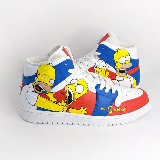 Custom The Simpsons Air Jordan Shoes for Adults and Kids