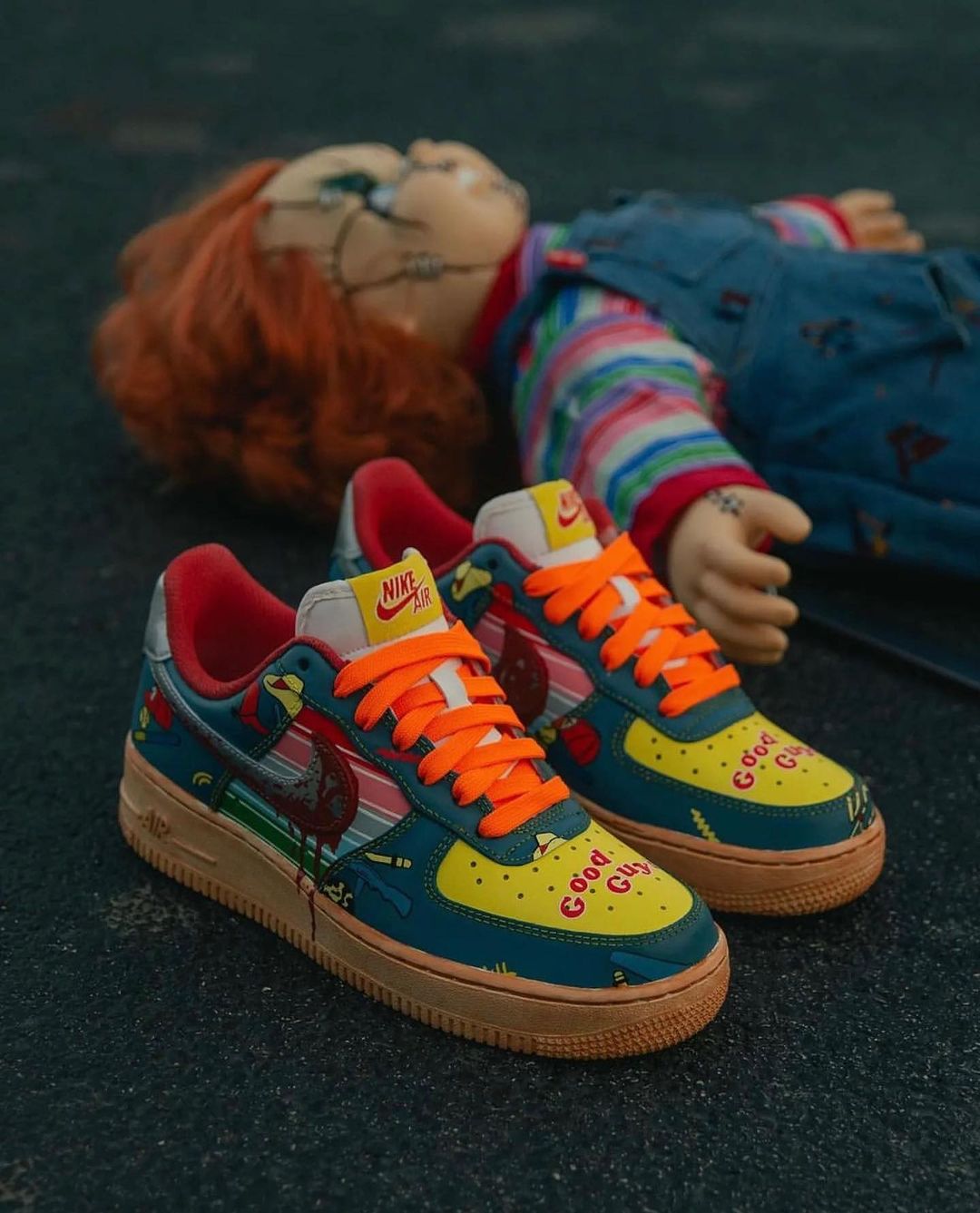 Chucky Hand Painted Air Force ! Sneakers for All Sizes