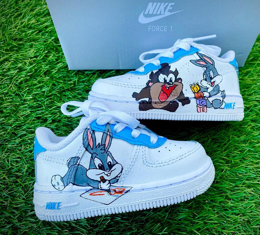 Baby Bugs Bunny and Tasmanian Devil Children Air Force 1s - Baby & Toddler & Kids Sneakers