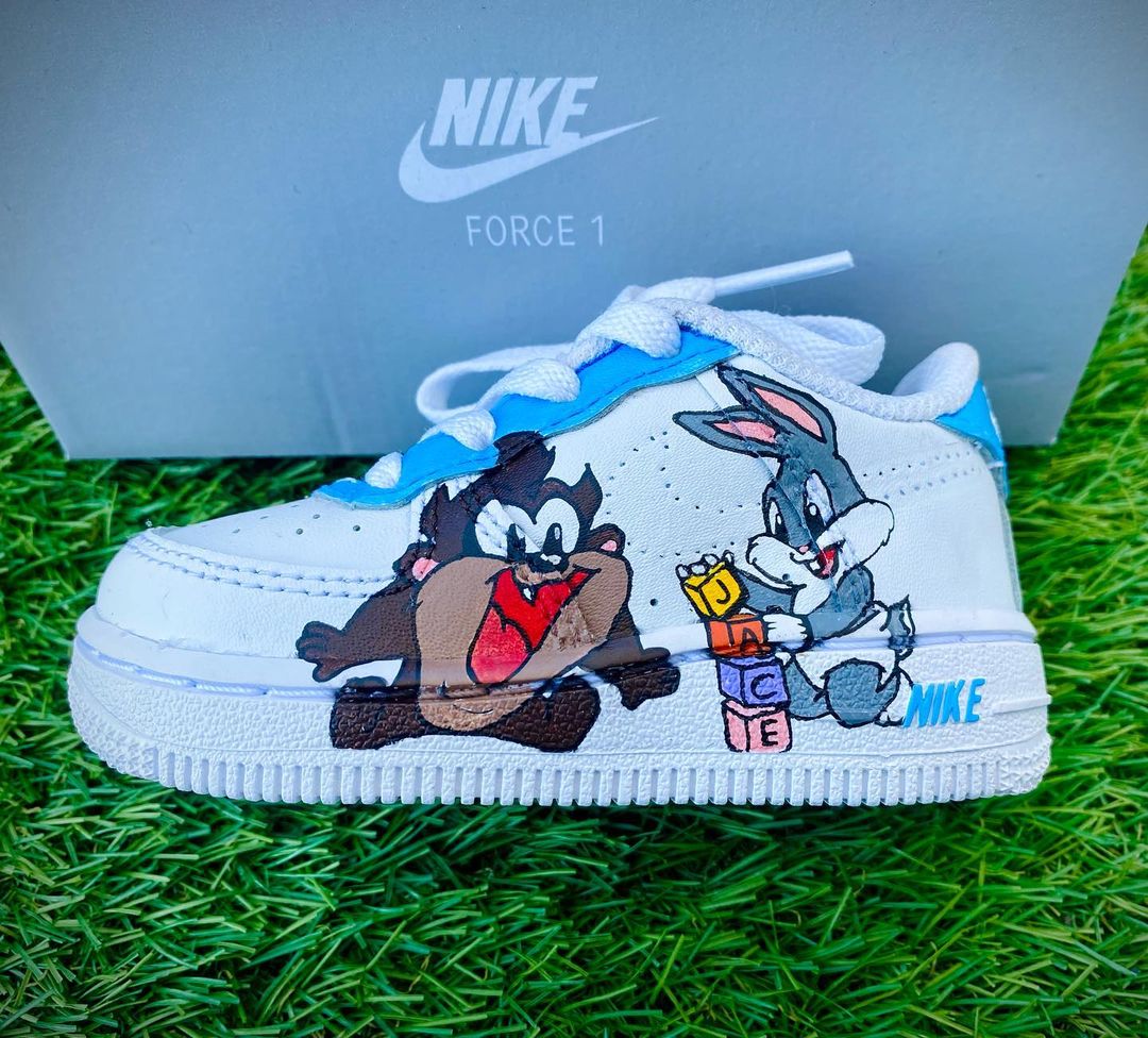 Baby Bugs Bunny and Tasmanian Devil Children Air Force 1s - Baby & Toddler & Kids Sneakers