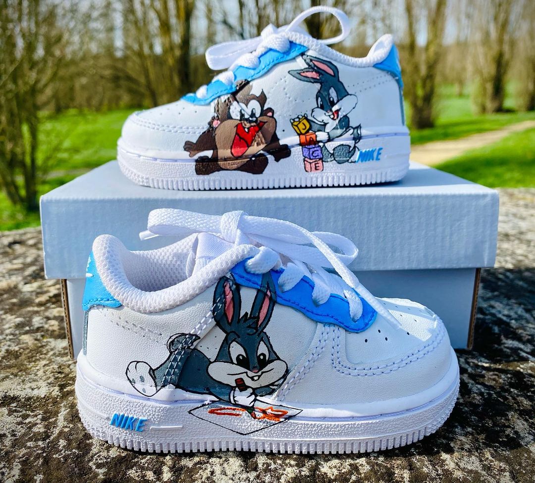 Baby Bugs Bunny and Tasmanian Devil Children Air Force 1s - Baby & Toddler & Kids Sneakers