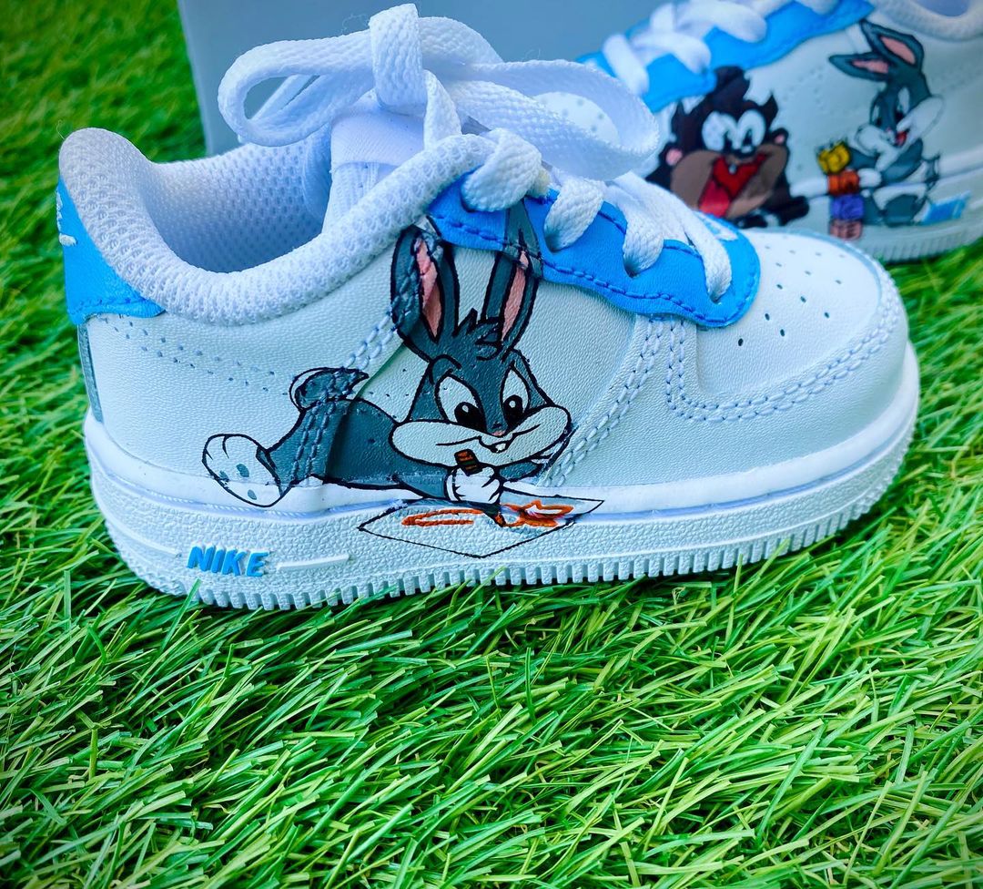 Baby Bugs Bunny and Tasmanian Devil Children Air Force 1s - Baby & Toddler & Kids Sneakers