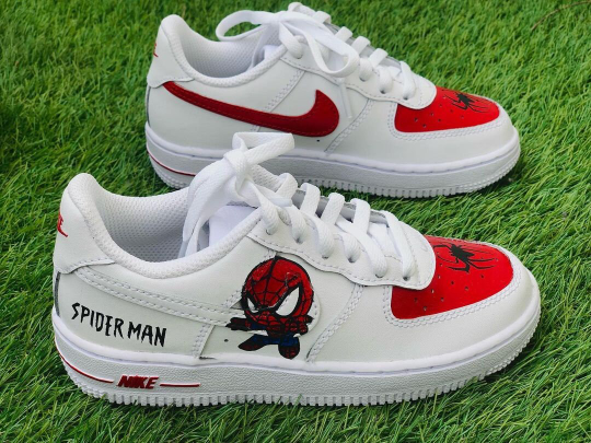 Custom Hand-Painted Spiderman Air Force 1 Sneakers