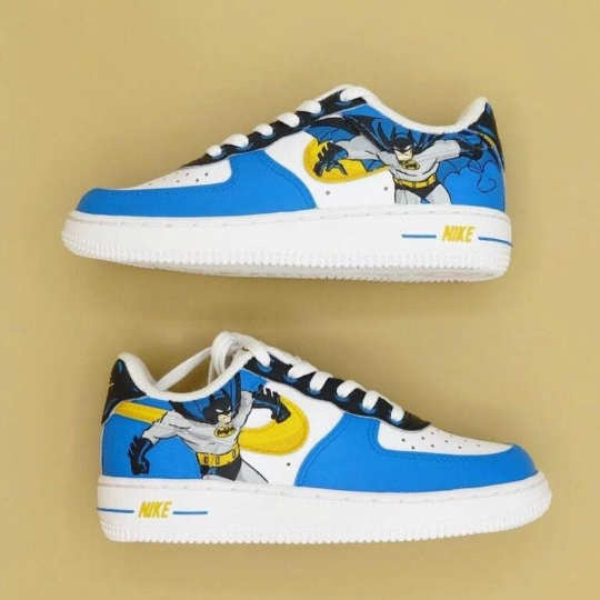 Batman Custom Shoes for Antihero Lovers - Hand Painted Kids and Adults Air Force 1 Sneakers