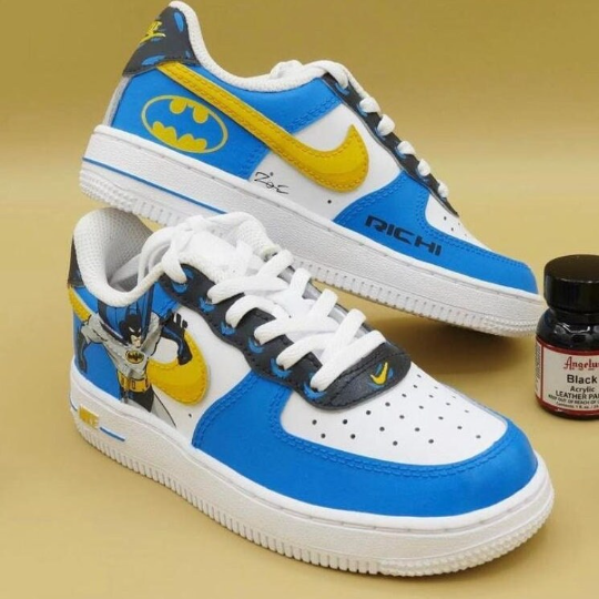 Batman Custom Shoes for Antihero Lovers - Hand Painted Kids and Adults Air Force 1 Sneakers