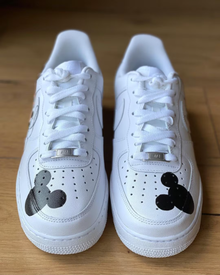 Hand Painting Custom AF1 Mickey Mouse Design Shoes - Disneyland Tie Family Sneakers