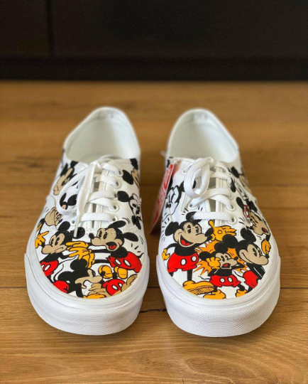 Mickey Mouse Disney Shoes - Hand Painted Custom Authentic Vans Shoes