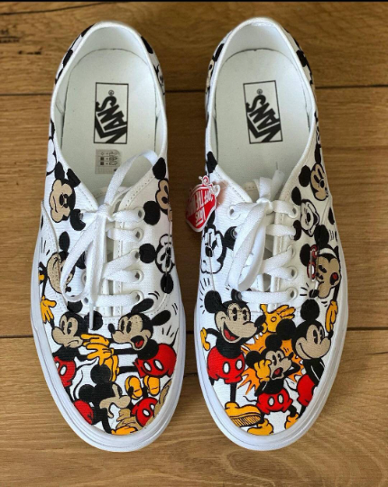 Mickey Mouse Disney Shoes - Hand Painted Custom Authentic Vans Shoes