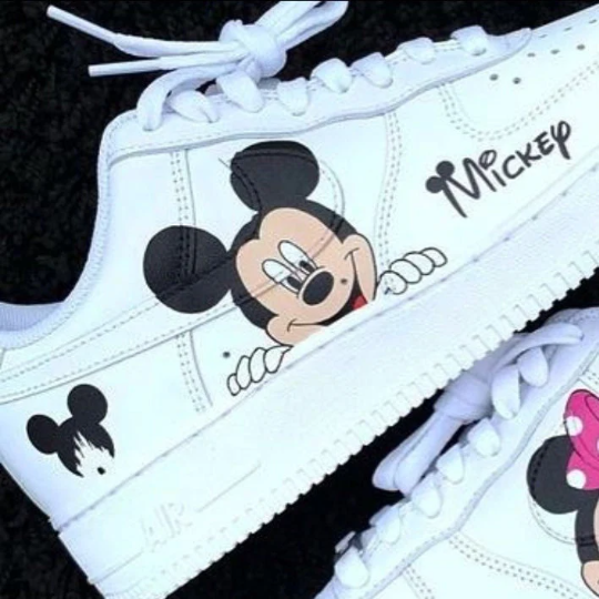 Disney Minnie Mouse and Mickey Mouse Air Force 1 Shoes for Children and Adults