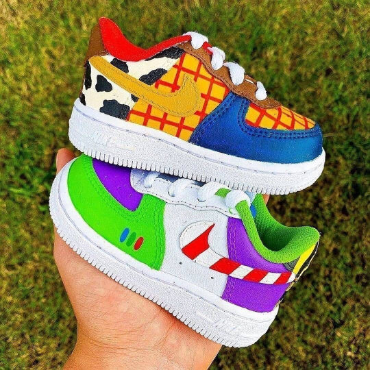 Hand-Painted Toy Story Air Force 1 for Baby Toddler and Kids