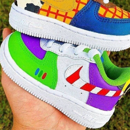 Hand Painted Toy Story Air Force 1 for Baby Toddler and Kids