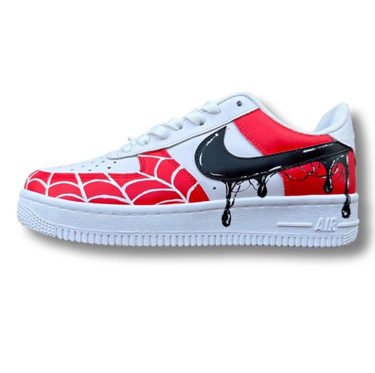 Hand Painted Custom Spiderman Air Force 1 Shoes | Made to Order Spider Man Sneakers