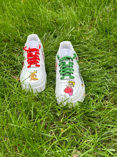 Custom The Grinch Christmas Air Force 1 Sneakers