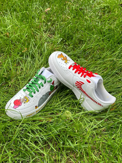 Custom The Grinch Christmas Air Force 1 Sneakers